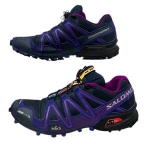 Salomon Speedcross 3 Trail Running Shoes 10.5 Purple/Black  Ortholite Gore-Tex